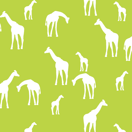 Giraffe Silhouette in Lime