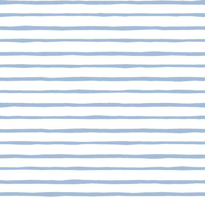 Artisan Stripe  in Water on White