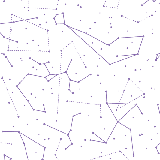 Star Charts in Amethyst on White