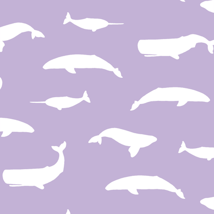 Whale Silhouette in Lilac