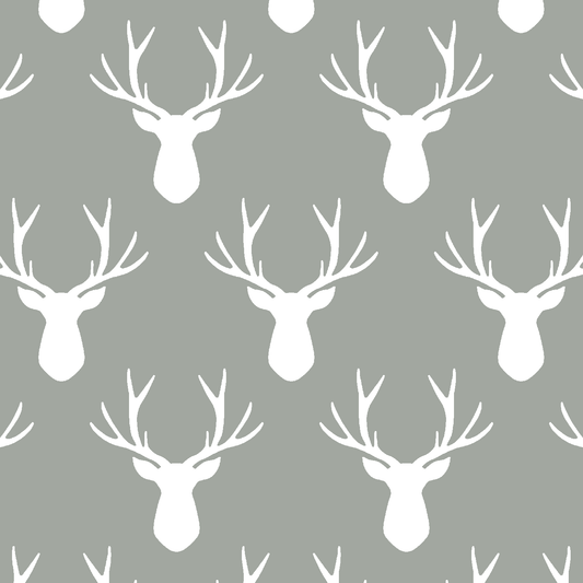 Stag Silhouette in Sage