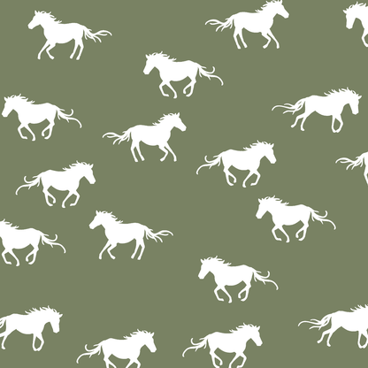 Horse Silhouette in Olive