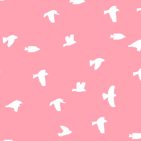 Flock Silhouette in Rose Pink