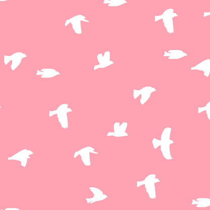Flock Silhouette in Rose Pink
