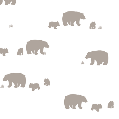 Bear Silhouette in Taupe