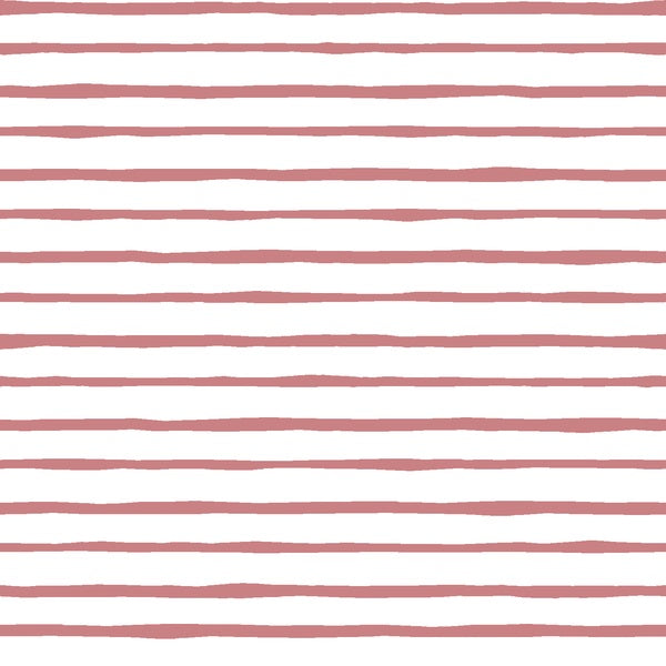 Artisan Stripe in Berry on White
