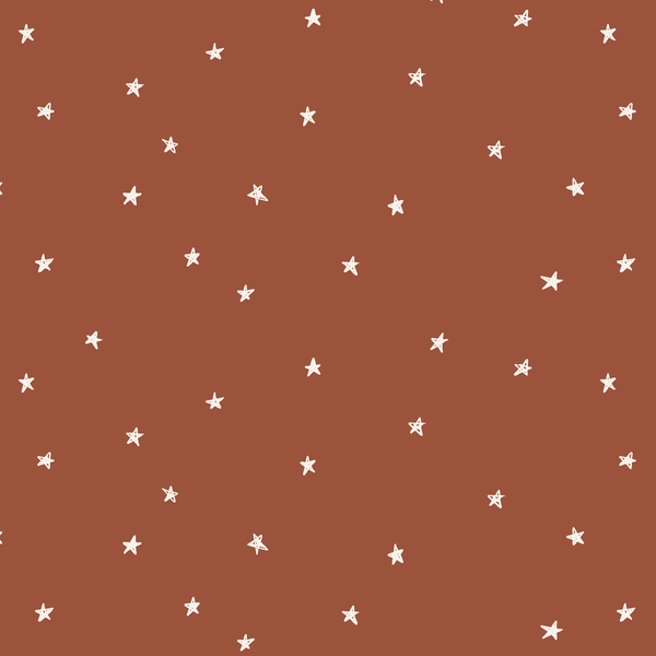 Celestial Stars in Rust Red