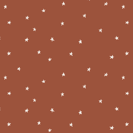 Celestial Stars in Rust Red