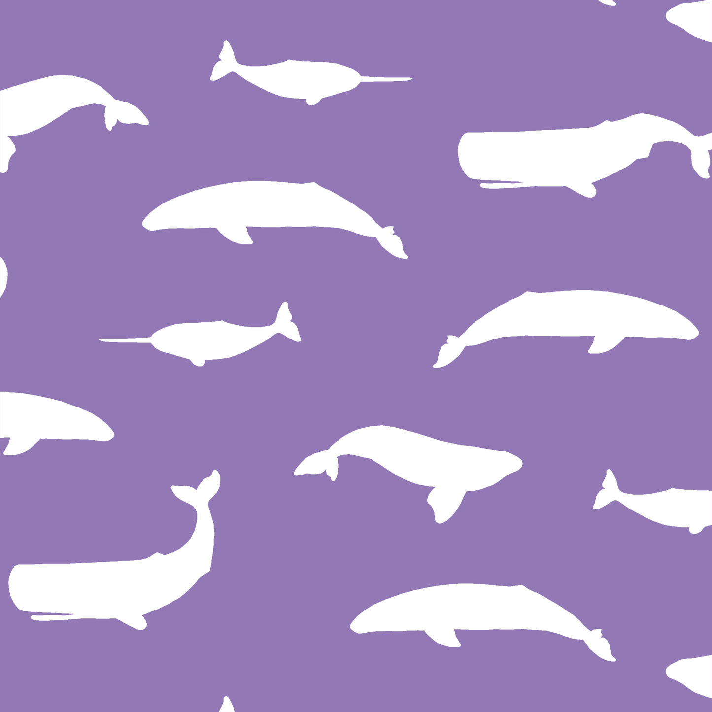 Whale Silhouette in Amethyst