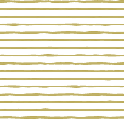 Artisan Stripe in Brass on White
