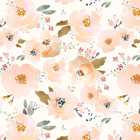 Blossoming Floral in Peachy