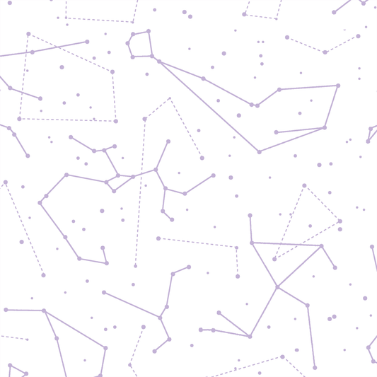 Star Charts in Lilac on White