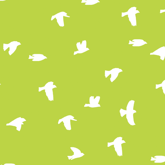 Flock Silhouette in Lime