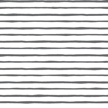 Artisan Stripe  in Charcoal on White