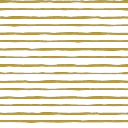 Artisan Stripe  in Gold on White