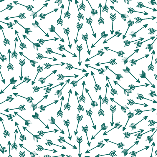 Arrows in Emerald on White