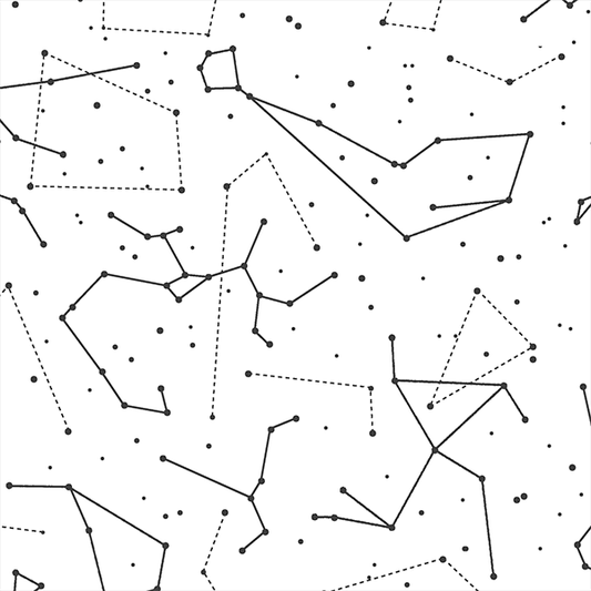 Star Charts in Onyx on White