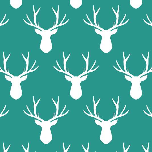 Stag Silhouette in Jade