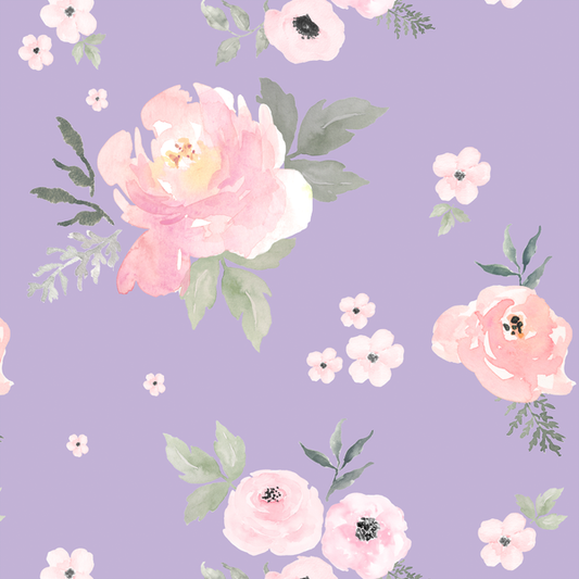 Sweet Blush Roses in Lilac
