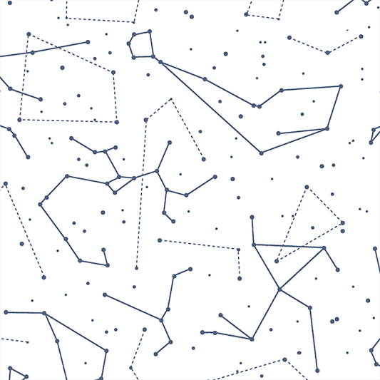 Star Charts in Midnight on White