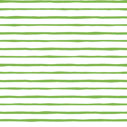 Artisan Stripe  in Greenery on White
